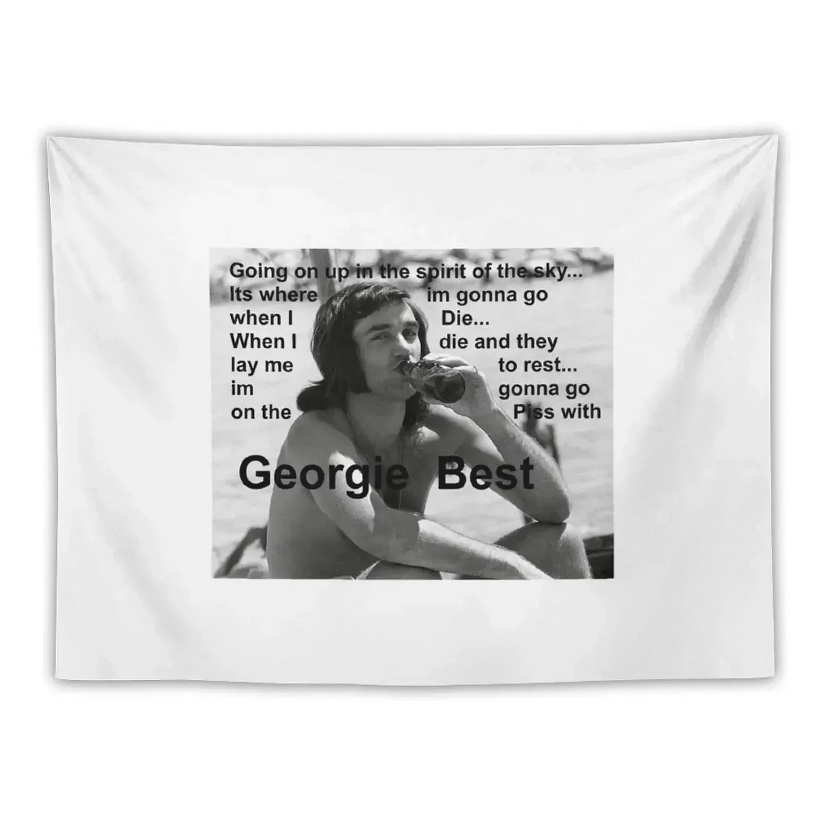 Гобелен George Best-Spirit in the Sky украшение комнаты эстетическое эстетический гобелен