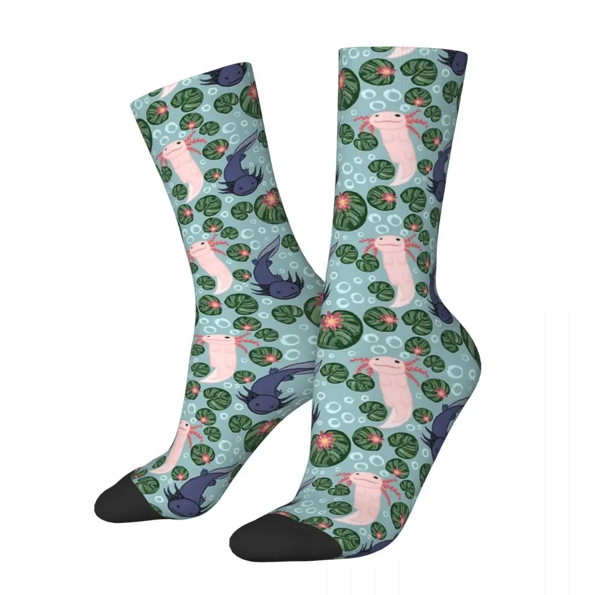 

Axolotl носки с повторяющимся рисунком, Супермягкие чулки в стиле Харадзюку, всесезонные длинные носки, аксессуары для мужчин и женщин, подарки