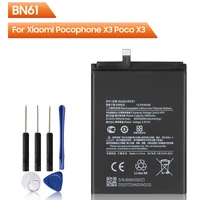 replacement phone battery bn61 for xiaomi pocophone x3 poco x3 rechargeable phone battery 6000mah