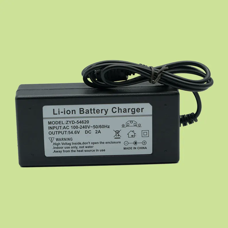 

Chargeur 54.6V 2a pour batterie li-ion 48V, prise cc/connecteur pour batterie Lithium 48V 13S