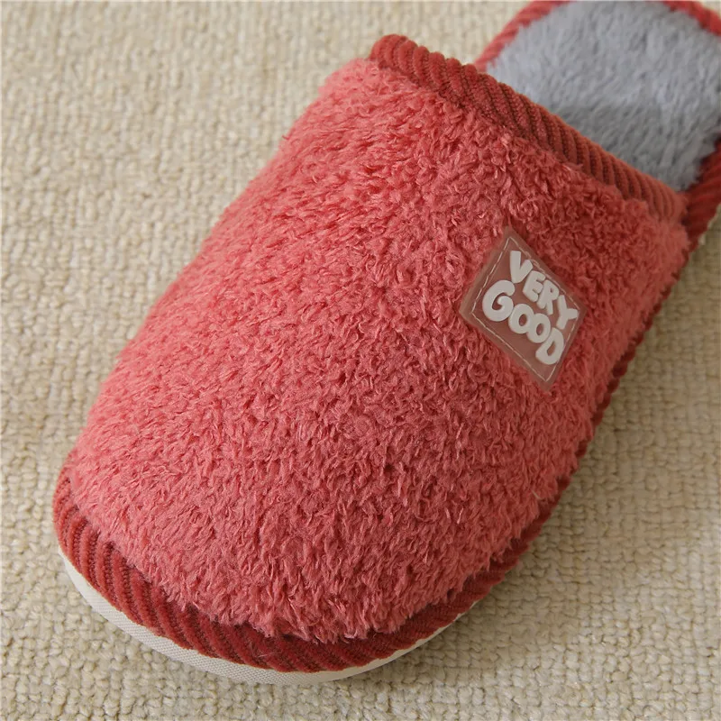 House Slipper  Winter Warm Fluffy  Plush Contton Indoor Non Slip Fuzzy Home floor Shoes Grip Comfy Female  soft  Sole Anti Skid