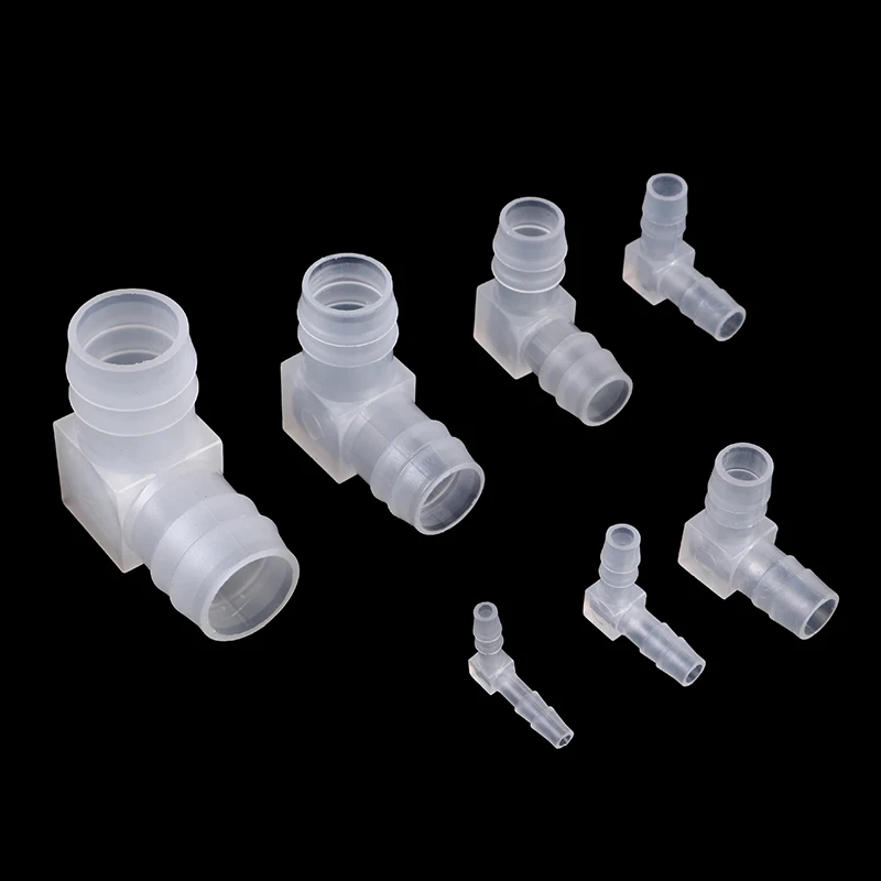 

5pcs 2.4~20mm PP Elbow Connectors Aquarium Tank Fittings Air Pump Aerator Pagoda Joint Garden Irrigation Hose Joints