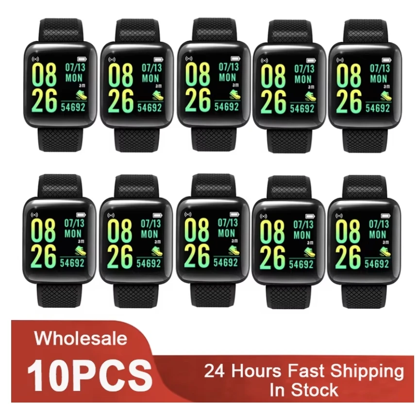 116 Plus Смарт-часы для мужчин и женщин Bluetooth-браслет Спортивные фитнес-трекеры D13