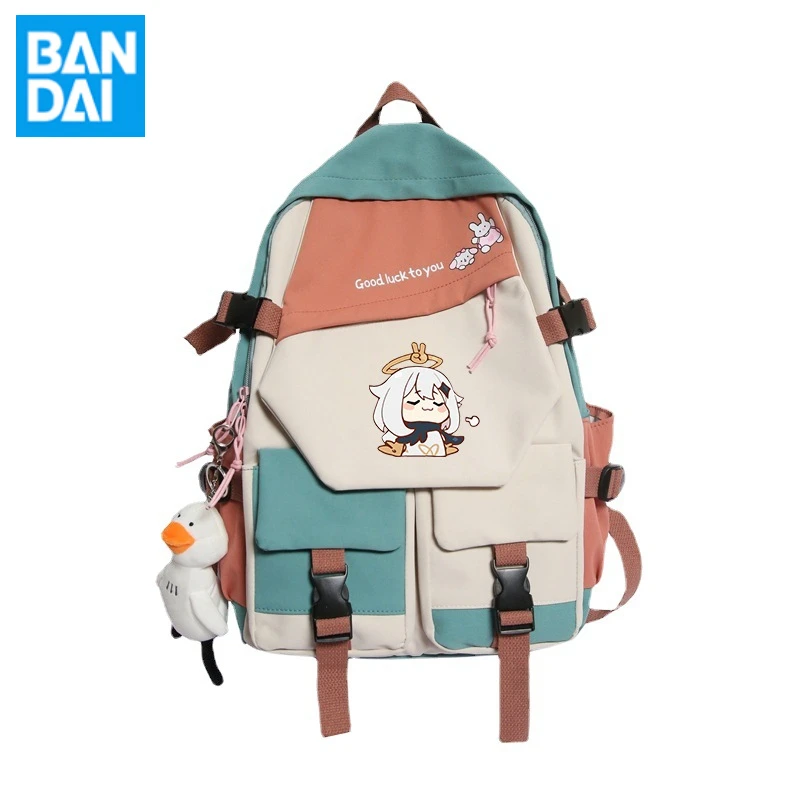 

Bandai Genshin Impact Paimon Klee Косплей рюкзак персонажи игры Аниме Мужская сумка для книг милые Мультяшные сумки для женщин сумки