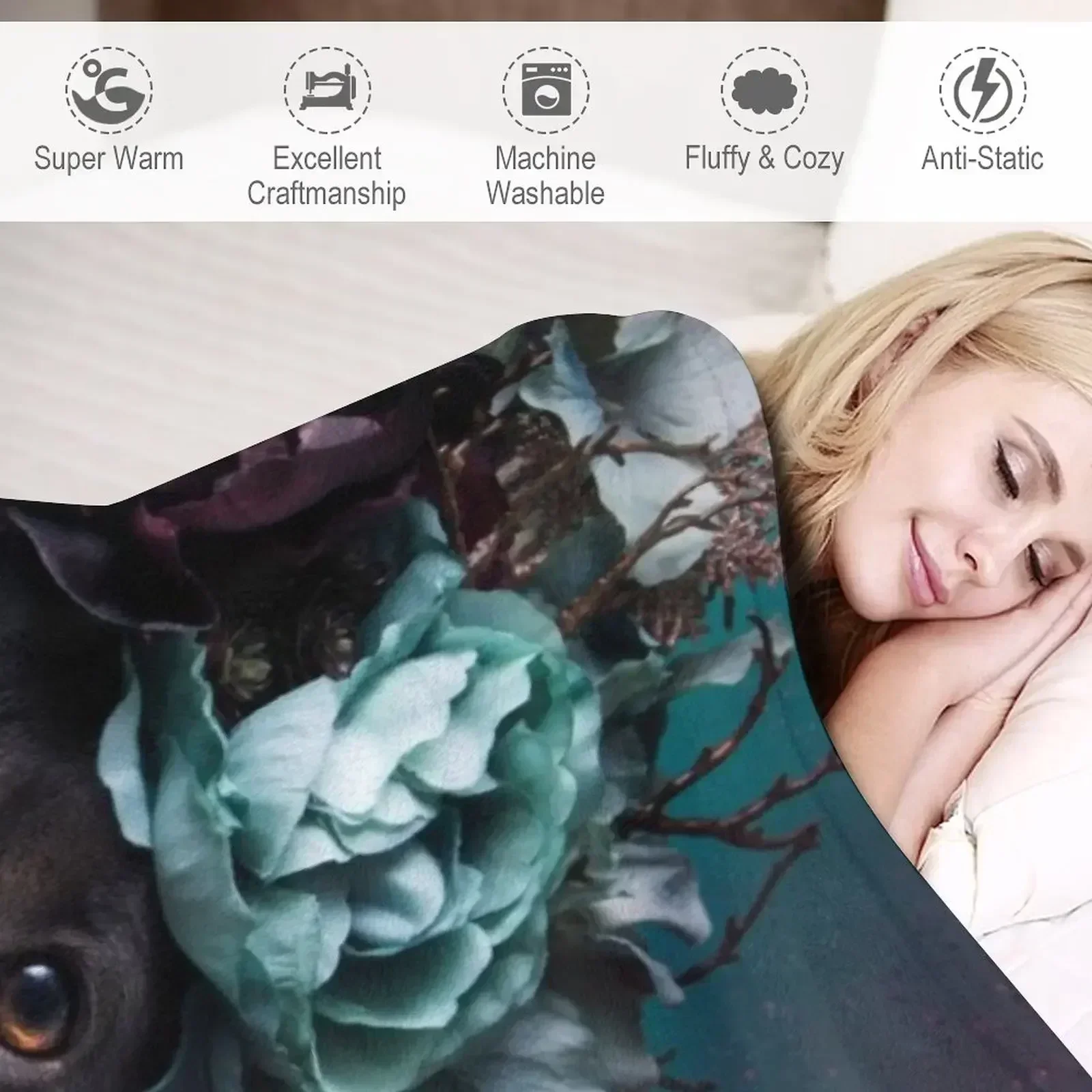 Одеяло Flower Power Aden Throw Blanket Теплые красивые дорожные одеяла