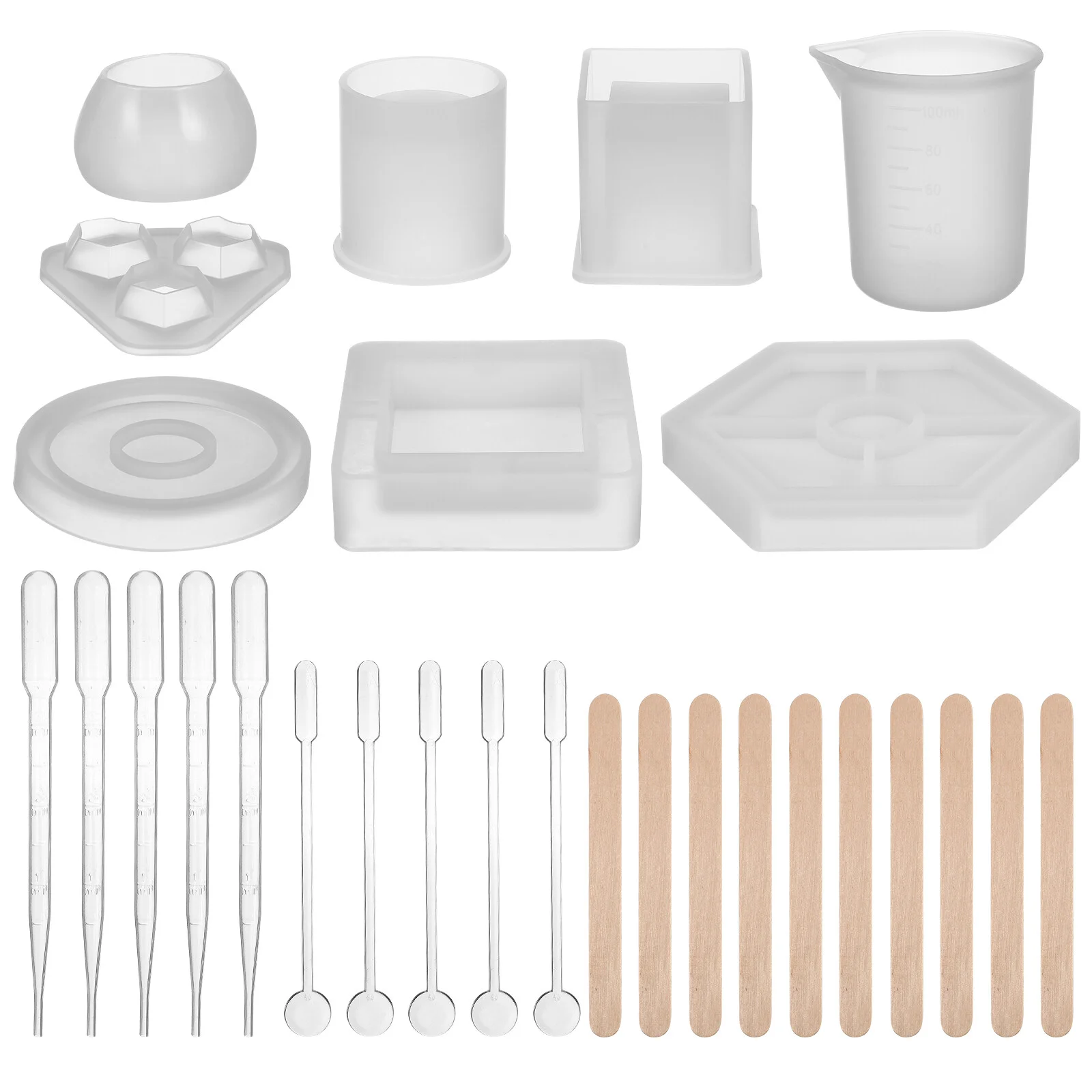 

1 Set of Silicone Moulds Molds Diy Casting Craft Molds for Diy Projects