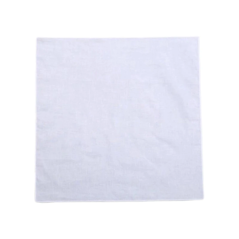

Adult White Handkerchief Cotton Square Super Soft Washable Hanky DIY Accessories Drop Shipping