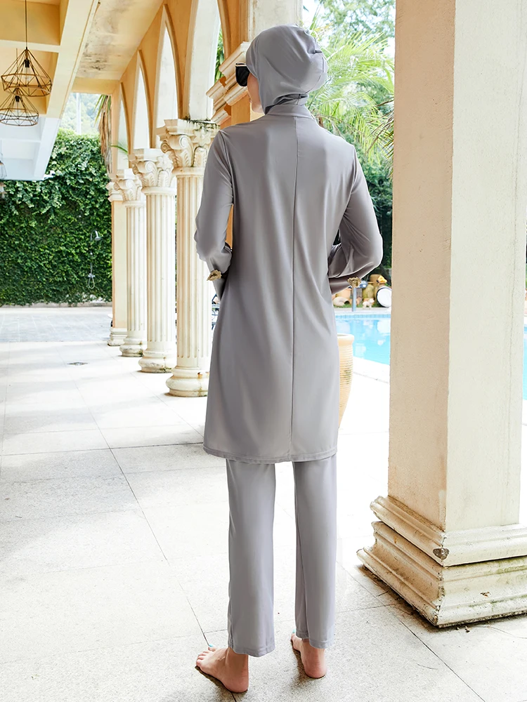 Burkini Muslim Swimwear 2023 Swimming Suit for Women Modest Swimsuit Islamic Clothing Sets Fashion Abaya Bathing Suit with Hijab