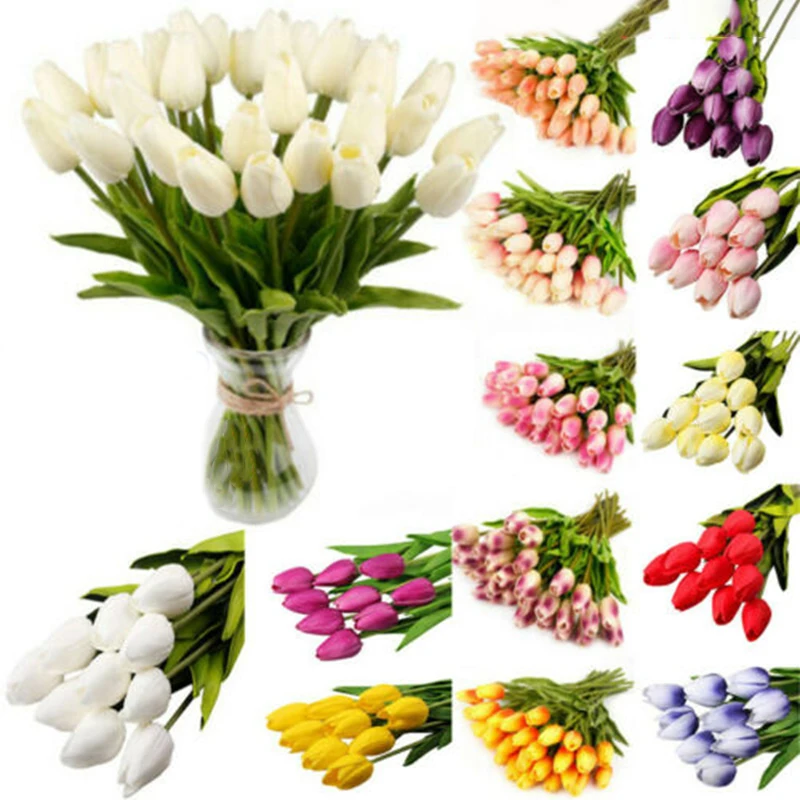 

1pcs Artificial Flowers Garden Tulips Real Touch Flowers Tulip Bouquet Decor Mariage for Home Wedding Decorations Fake Flower