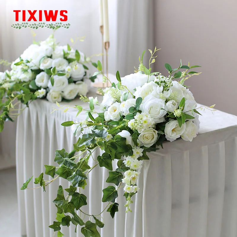 

Wedding arrangement decoration desktop flower podium flower reception welcome meal flower simulation business event flower