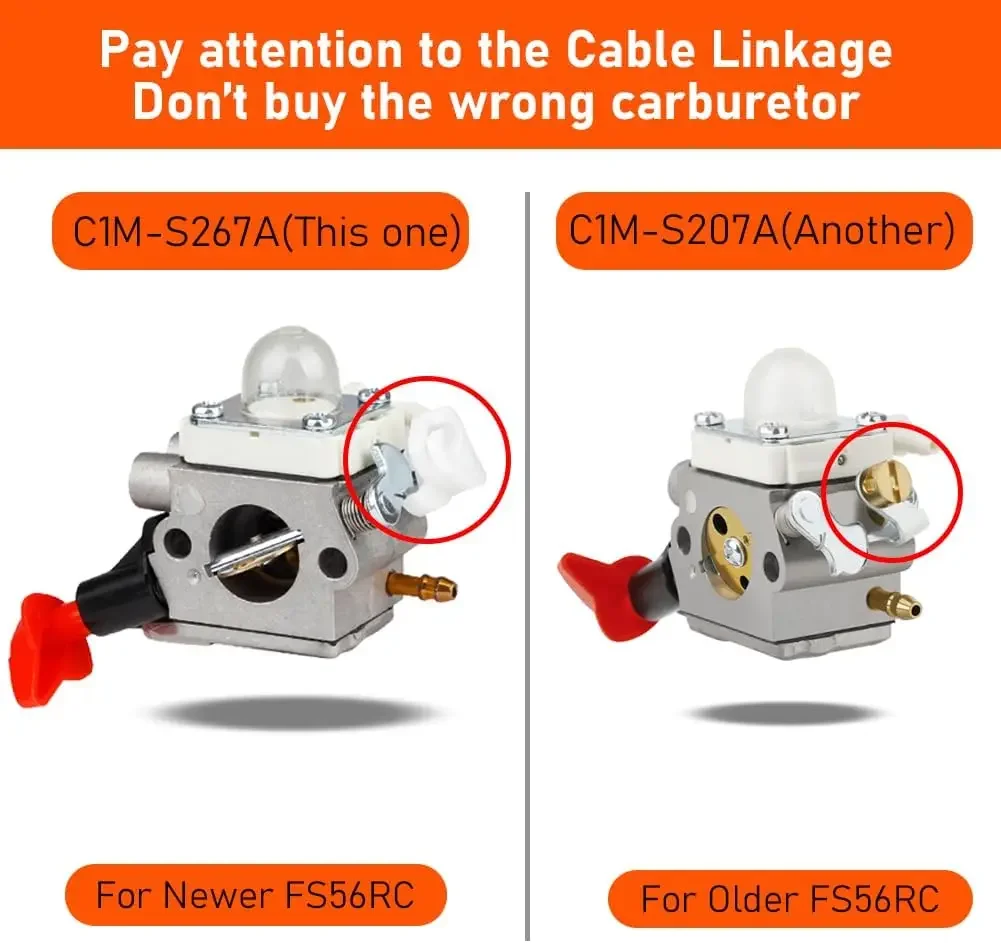 FS 56RC Карбюратор Комплект линий воздушного топливного фильтра Stihl C1M-S267A FS56RC FS40C FS50C
