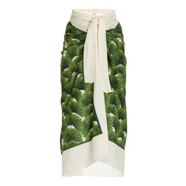 Fashion Green Bikini Women's High Waisted Swimsuit with Cover Up Sexy Two Pieces the Shoulder Swimwear Female Beachwear Backless