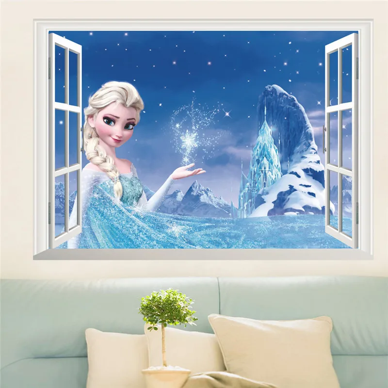 

3D наклейки Potdemiel Frozen для детской комнаты