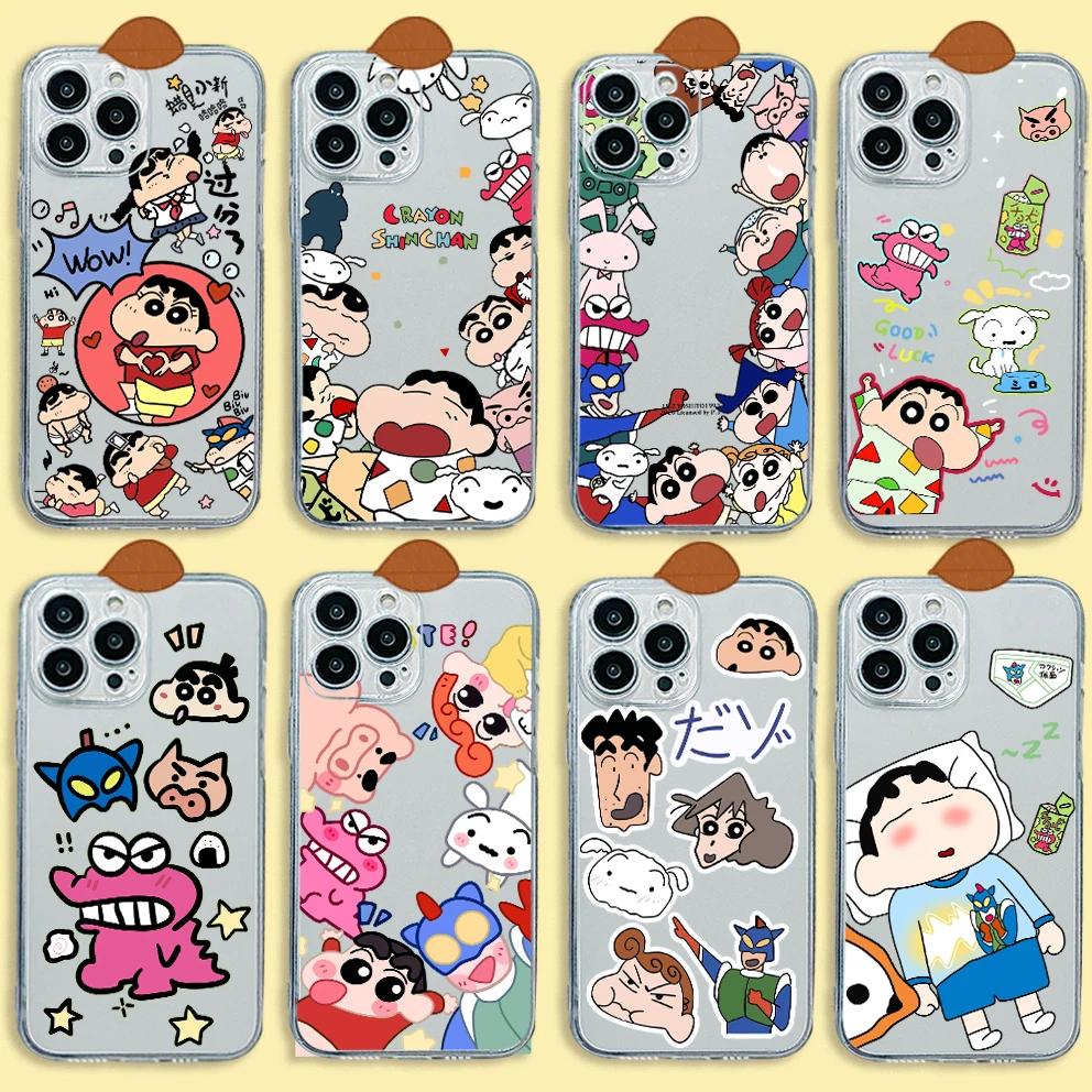 

Cartoon Crayon-ShinChan Phone Case For Samsung A53 A50 A12 A52 A52S A51 A72 A71 A73 A32 A22 A20 A30 A21S 4G 5G Transparent Capa