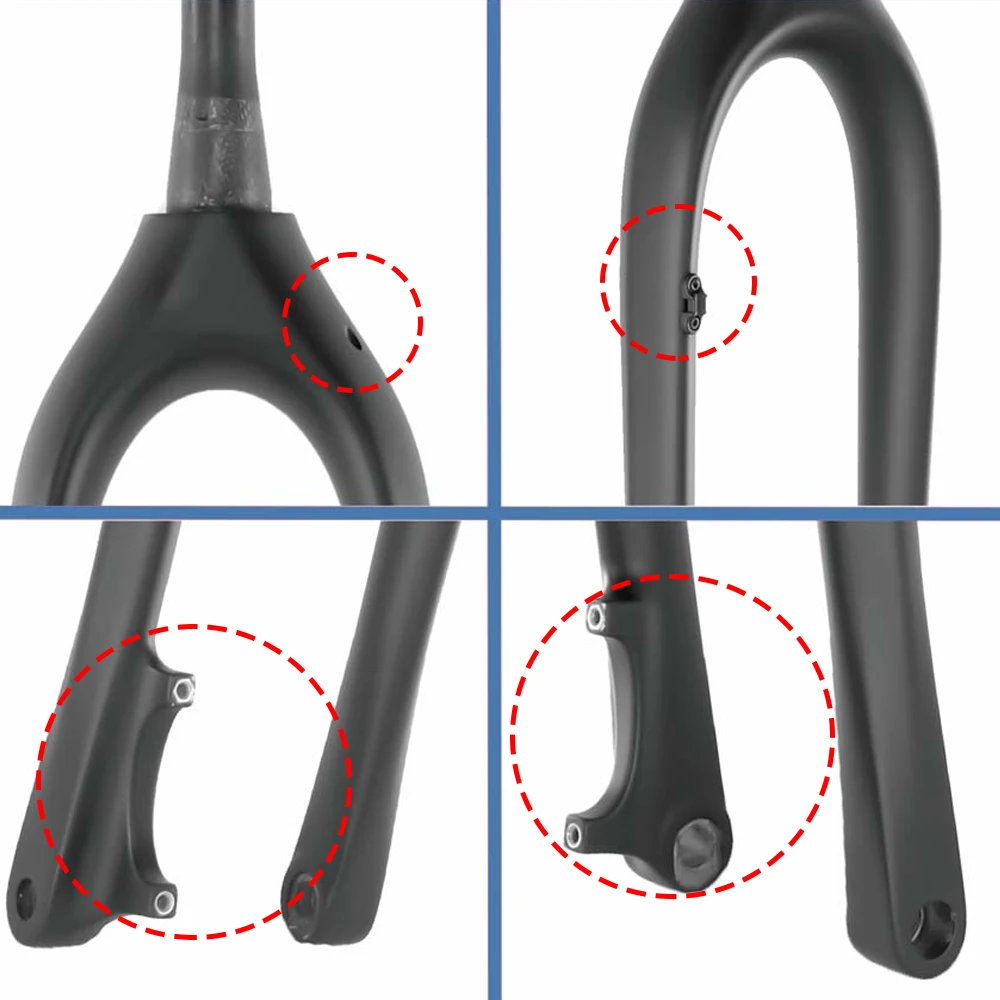 Передняя вилка из углеродного волокна Winowsports для фотоскрытого внешнего кабеля MTB