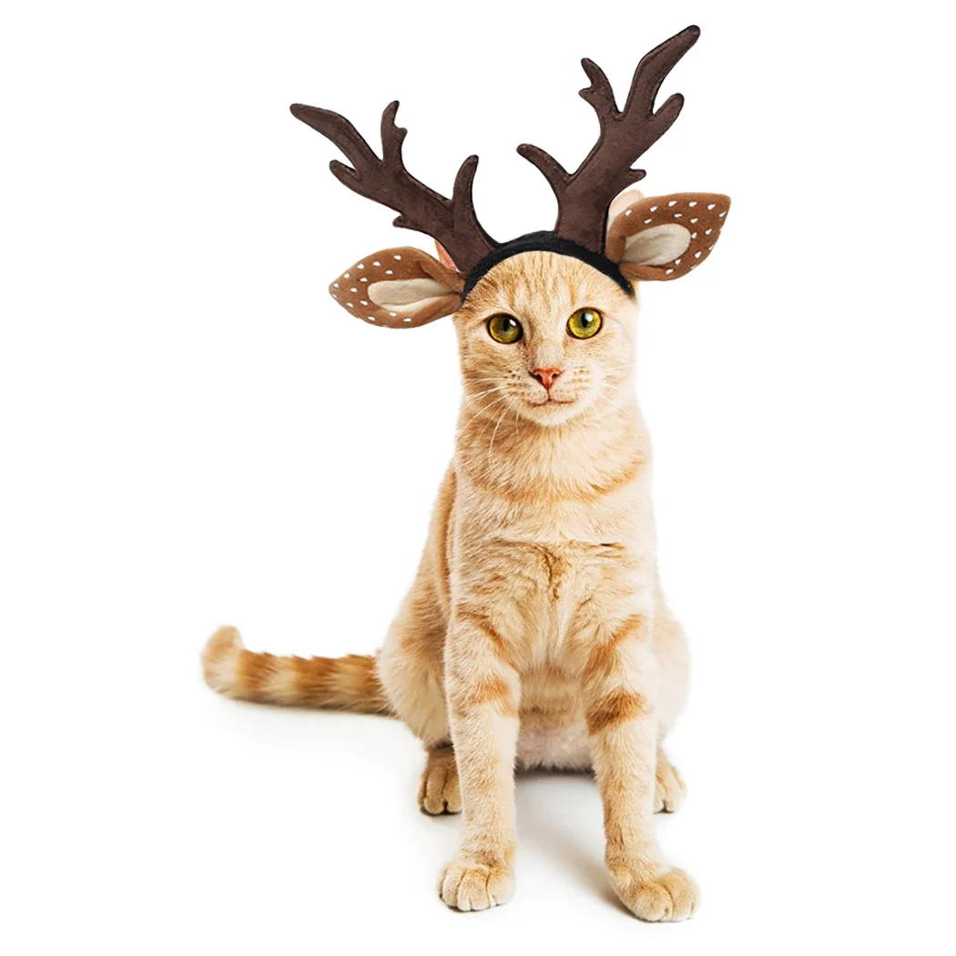 

1Pcs Christmas Pet Dog Costumes Antler Elk Ear Headband Cute Fancy Dress Up New Year Pet Party Hat Pet Dog Cat Costume