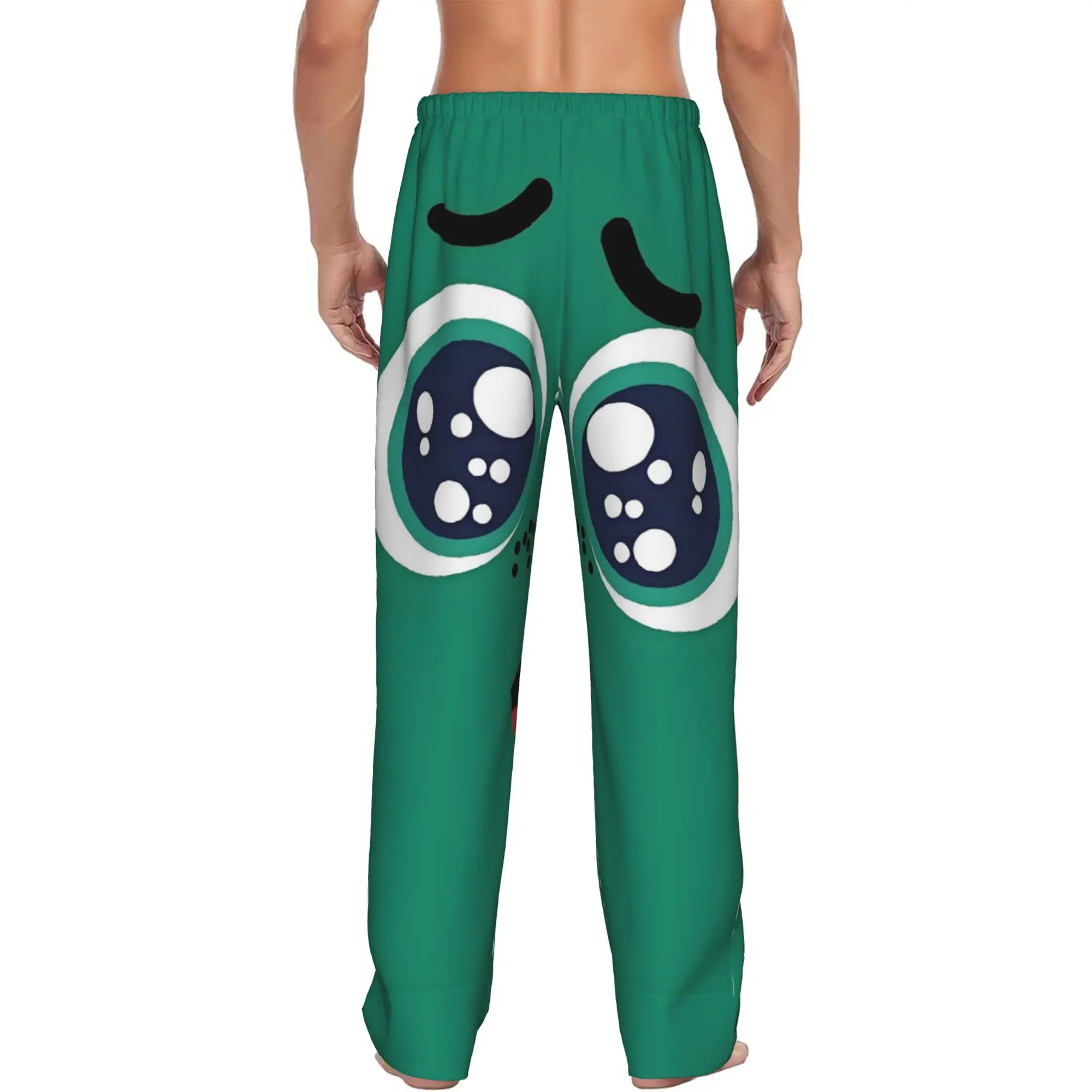 Фото Мужские пижамные штаны Custom I-Insides Cartoon Out с эластичным поясом, принтом Envy Face и карманами для сна и отдыха №3
