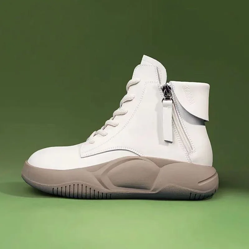 Ankle Boots Women's British-style 2023 New Spring and Winter Women's Boots Thick-soled Motorcycle Boots Block Heel Shoes Women