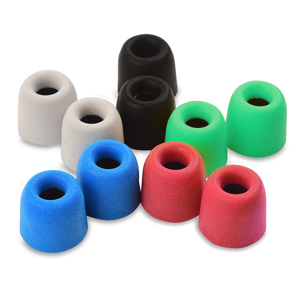 

5 Pairs Earphone Tips 4.9mm Memory Foam Tips Ear Pads for In-ear Earphone Headset Headphone 10 PCS