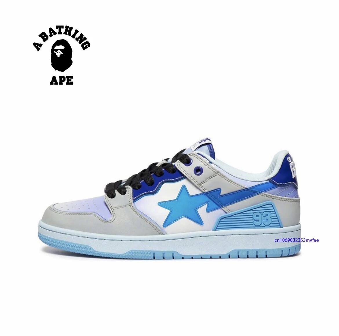 A BATHING APE Men's Vibe Classic 93 Low Top Wearable Sports Sneakers Women's Bapesta Soft Skateboarding STA Walking Shoes 36-45