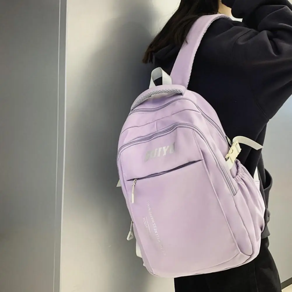 

Washable Casual Backpack Large Capacity Portable Handle Lightweight Outdoor Backpack School Supplies