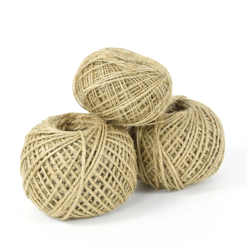 

50/100m 1/2/3mm Natural Jute Rope Cord String Twine Burlap Ribbon handmade Gift Wrapping DIY Christmas Wedding Party Decoration