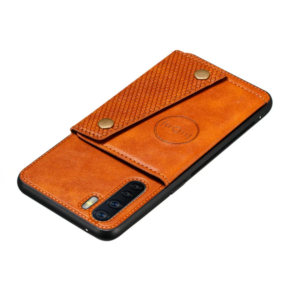 Shockproof Case Leather Back Cover for OPPO A17 A54 Card Shell Oppo A74 5G A 94 91 A53S A 74 54 A72 A52 A91 17 k Flip Case Funda