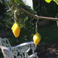 lemon earrings cute fruit jewelry 3d gifts
