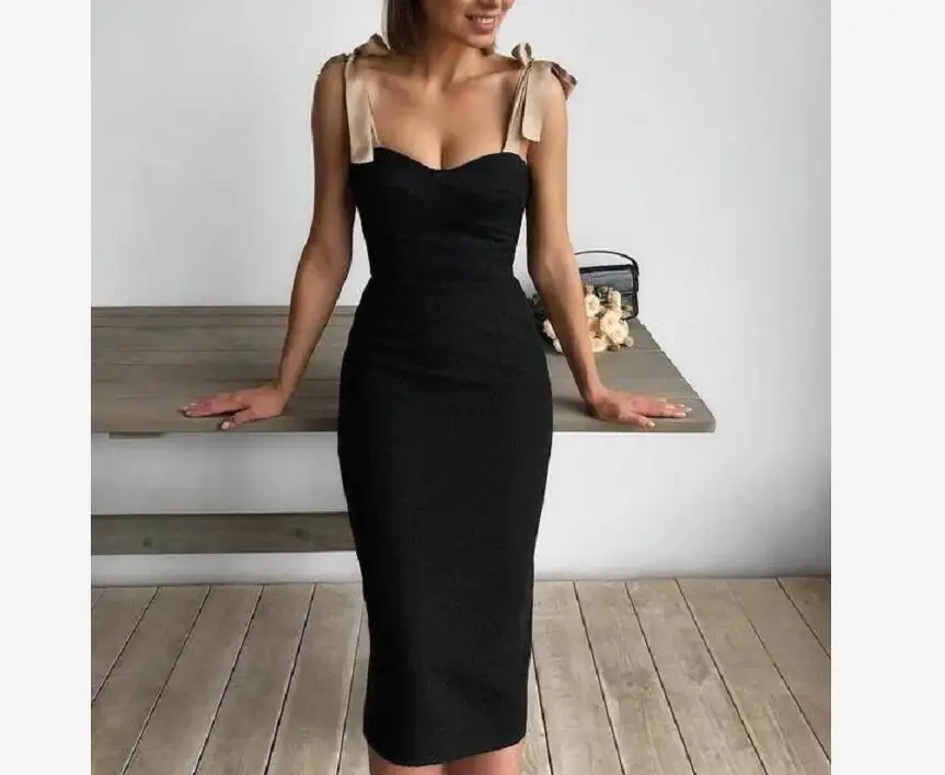 

custom made black short dress