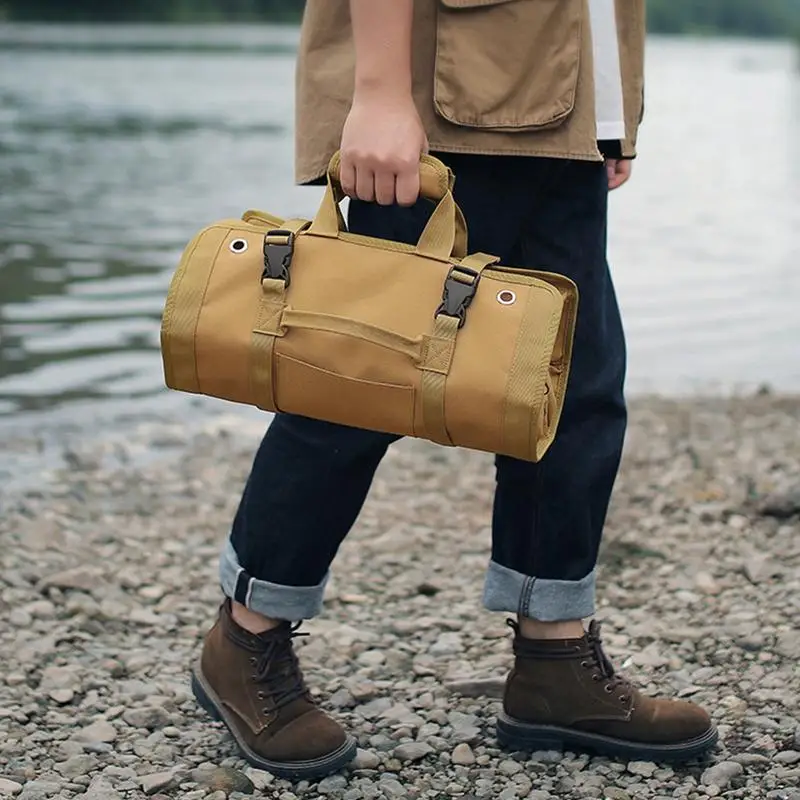 Складная сумка с несколькими карманами тяжелая Холщовая Сумка для инструментов