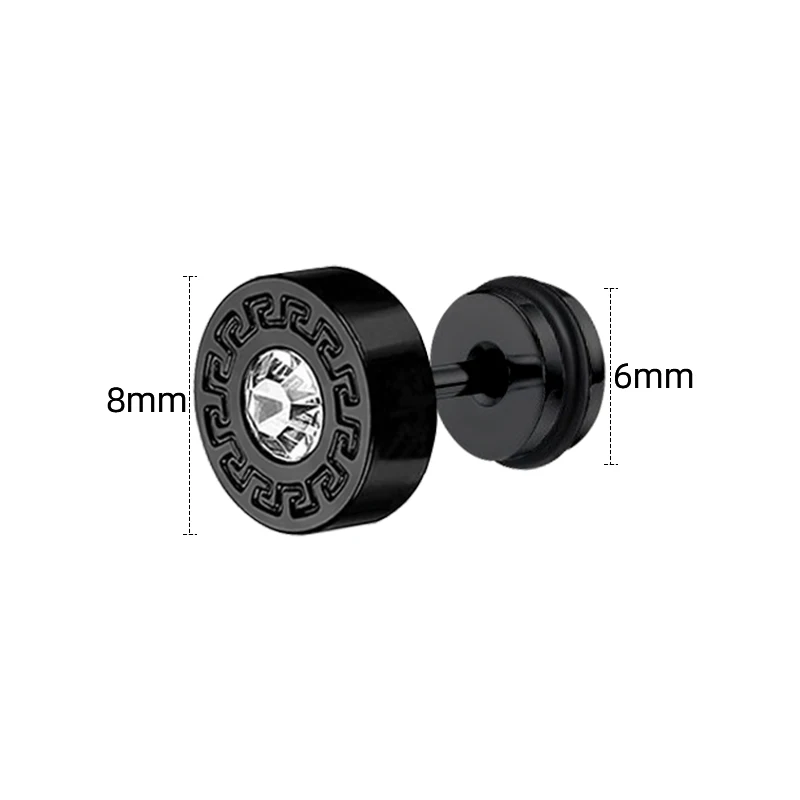 Серьги из нержавеющей стали с фианитами для мужчин и женщин ювелирные украшения