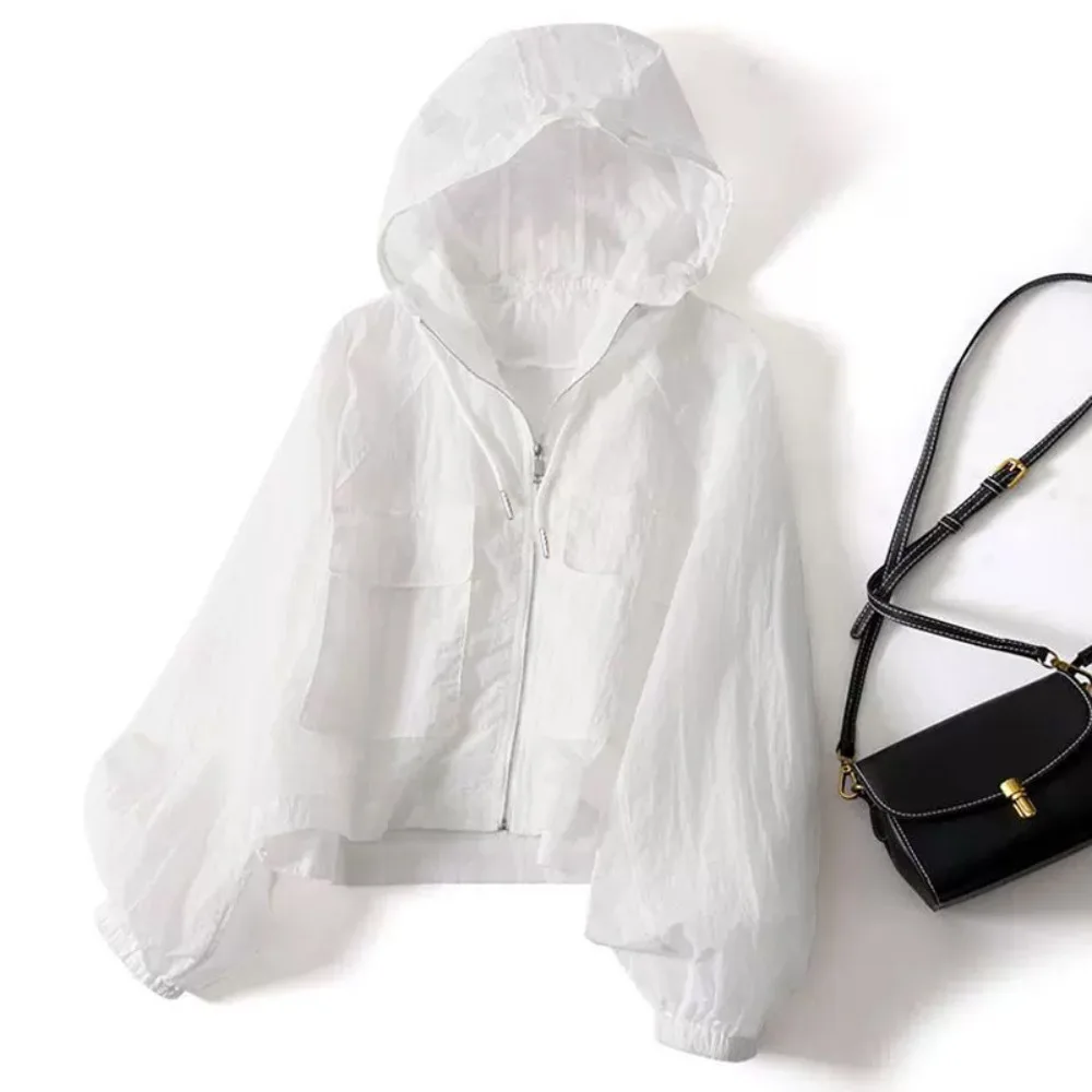 Однотонная тонкая Солнцезащитная одежда свободная Защита от УФ лучей для отдыха