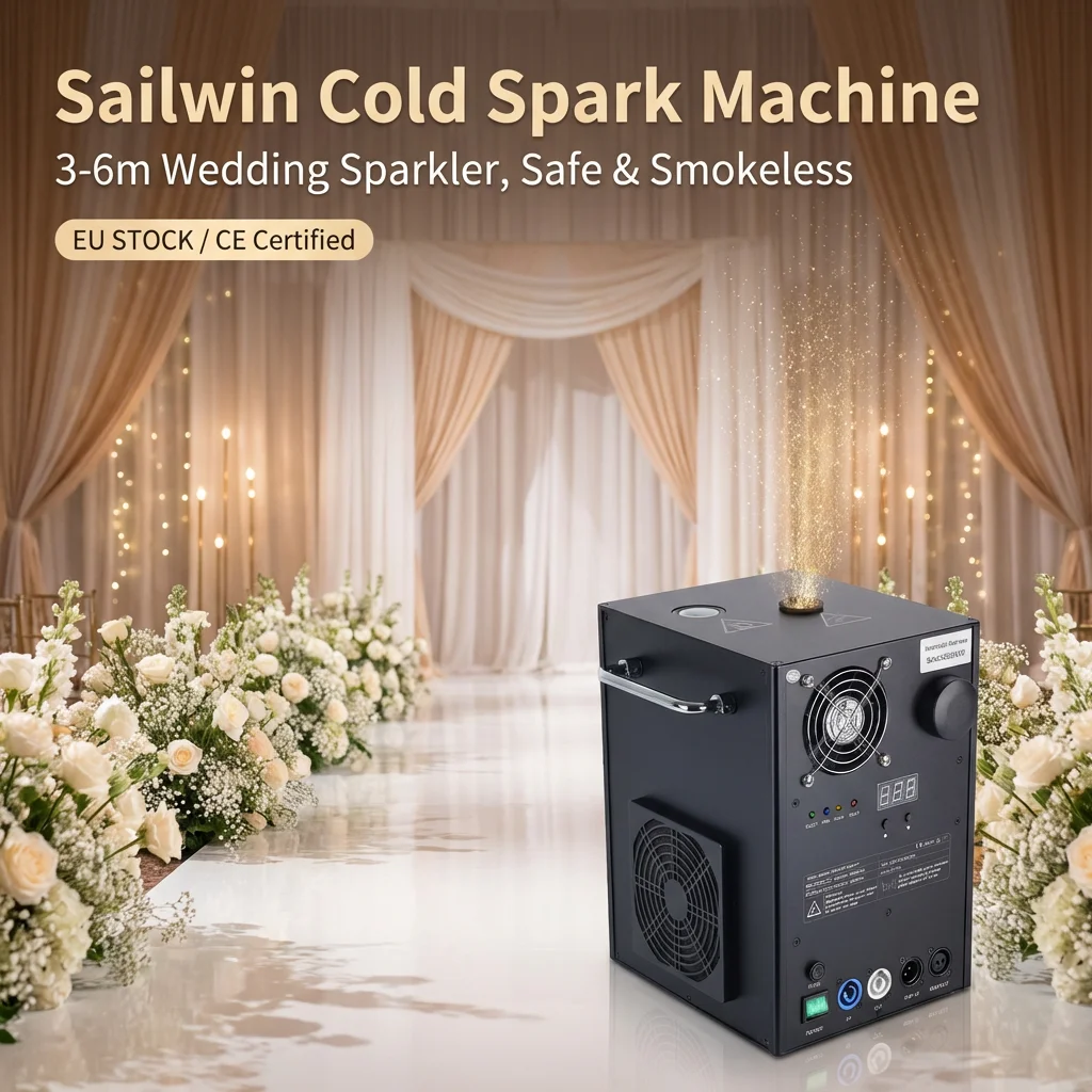 Фото Машина для холодных искр Sailwin 900W 700W 650W DMX для свадеб, вечеринок, дискотек, клубов и сцен №1