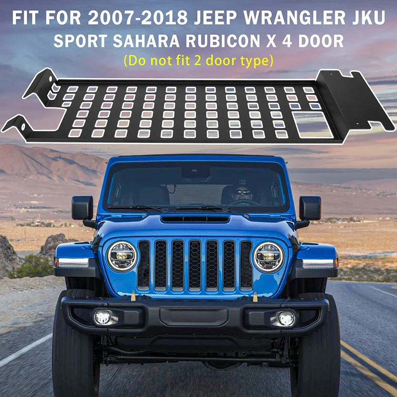 MTACCDMS багажник на крышу Верхняя панель Molle из легированной стали для Jeep Wrangler JK 4