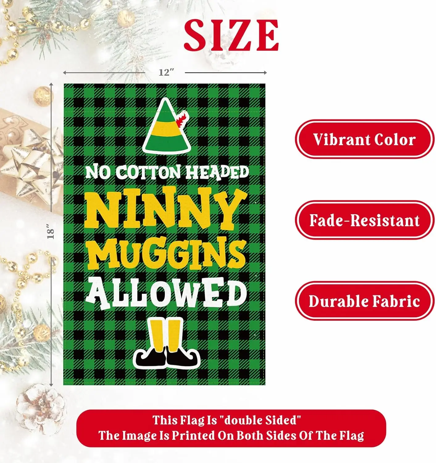 Рождественский флаг Funny Christmas Garden Flag