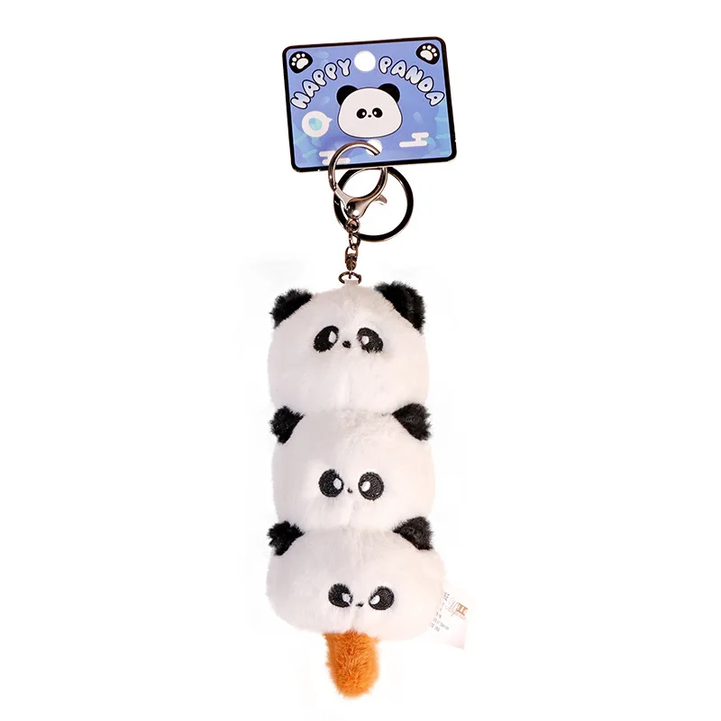 

Брелки для ключей женские, Мультяшные милые панды, аксессуары для пар, креативные плюшевые игрушки, милые Подвески для сумок, автомобиля, 14 см