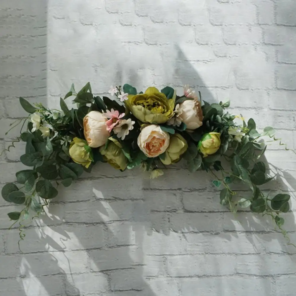 Artificial Flower Wreath Door Threshold Garland Home Wedding Party Wall Decor