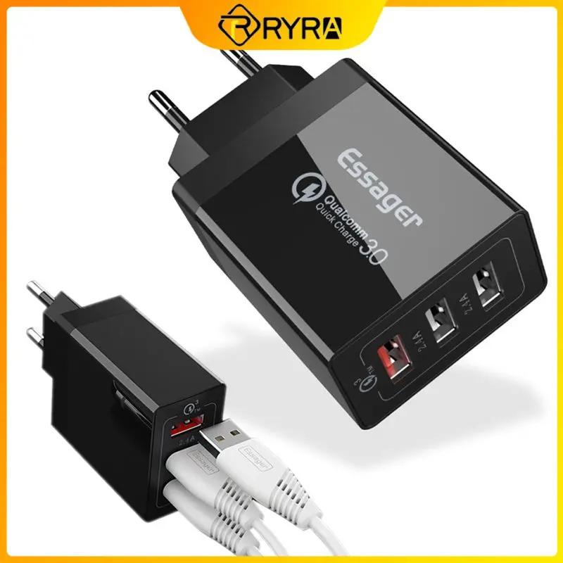 

Essager 30W QC3.0 Quick Charge 3.0 USB Charger QC Turbo Fast Charging Multi Plug Mobile Phone Charger For IPhone Samsung Xiaomi