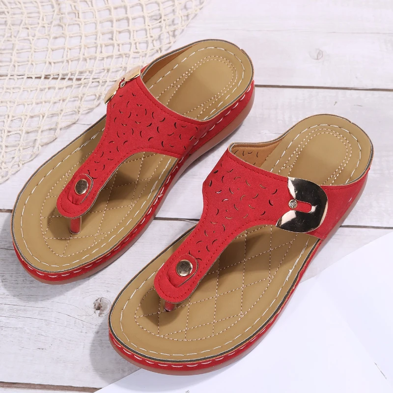 

Ladies Sandals Premium Orthopedic Ladies Shoes Flat Slippers Vintage Anti-slip Sandals Ladies Flip Flop Ladies Shoes Tghdof