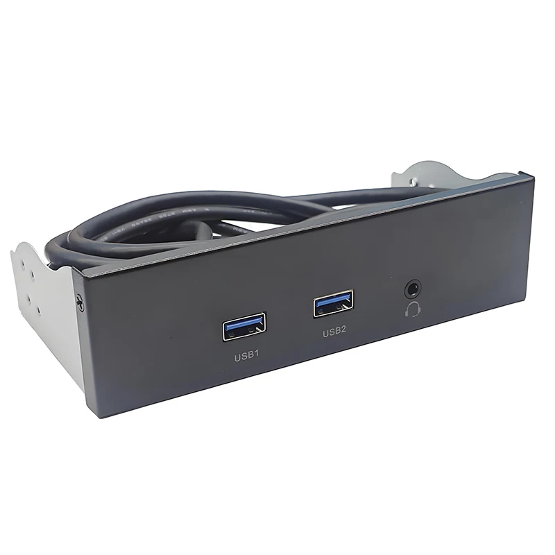 Передняя панель USB для ПК 2 порта USB3.0/USB3.2 GEN1 5 Гбит/с + 1 3 мм адаптер наушников