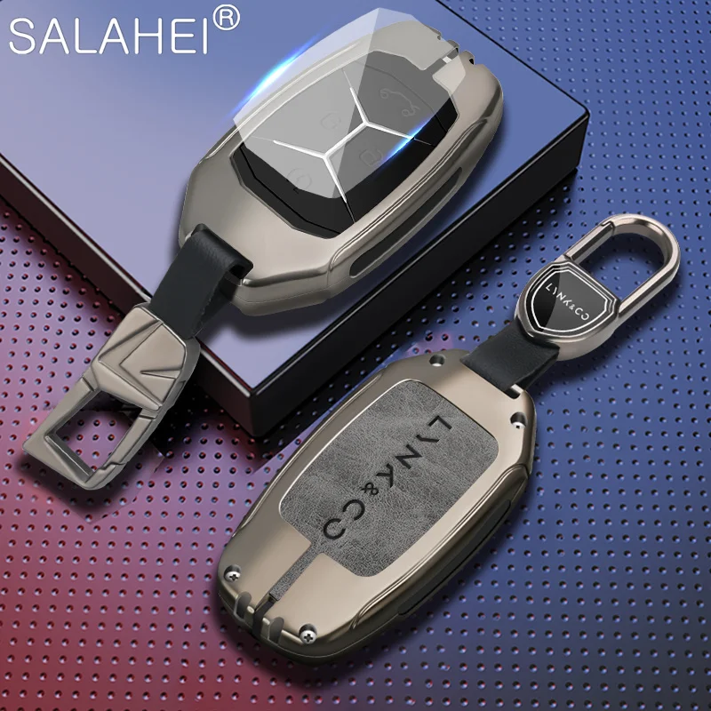 

Zinc Alloy Car Key Cover Case Holder Key Bag Shell Protector Fob For LYNK&CO 01 02 03 05 03+ 2017 2018 Auto Interior Accessories