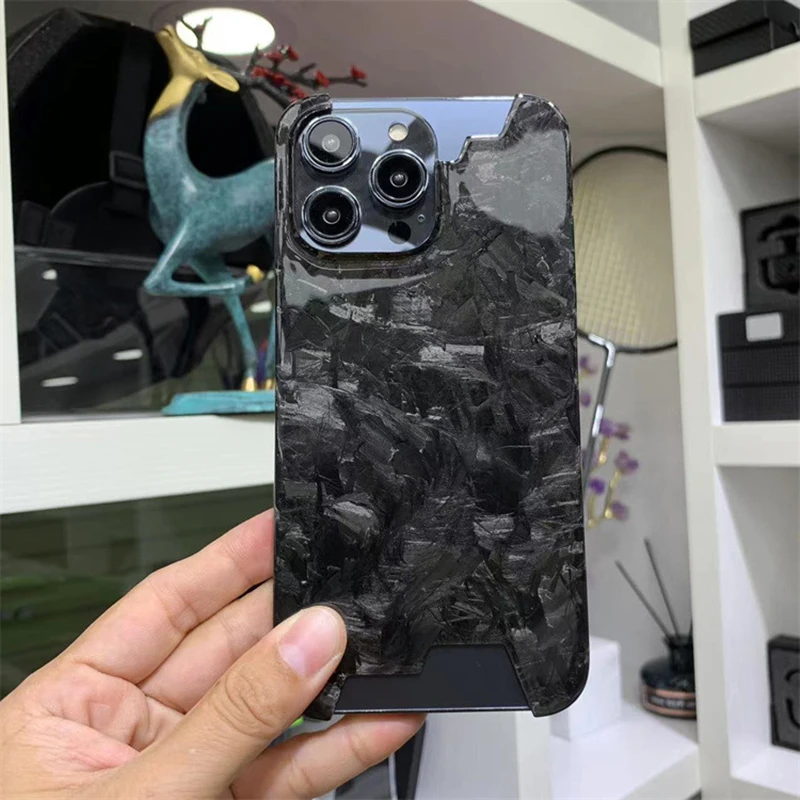 

Real Carbon Fiber Case for IPhone 14 Pro Max Case Aramid Fiber Ultra Thin Hard Cover for Iphone 14/14 Plus Forging Bright Case