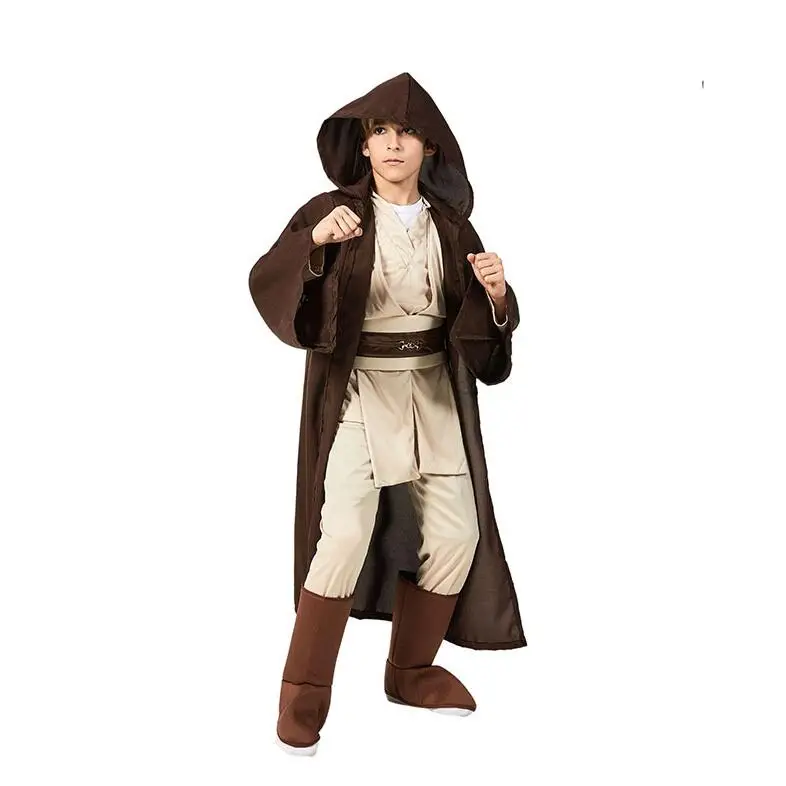 

New Boys Deluxe Jedi Warrior Movie Character Cosplay Party Clothing Kids Fancy Halloween Purim Carnival Costumes