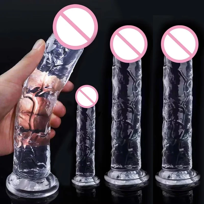 Реалистичный фаллоимитатор 7 размеров Желейный прозрачный для фаллоимитатора