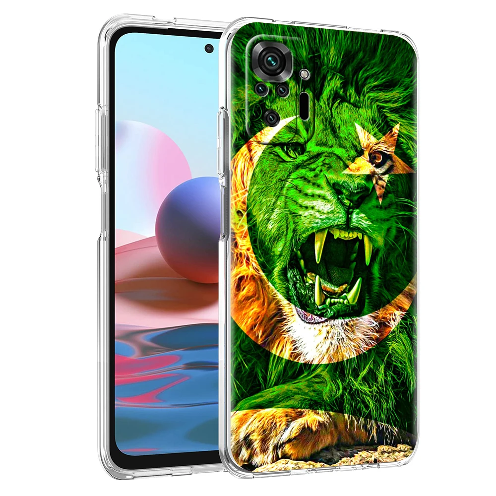 Algeria Flag Transparent Phone Case for Redmi Note 11 11T 10S 8A 9A 9C 7 8 9 10 K40 4G Plus Pro 4G Soft Cover Shell Coque