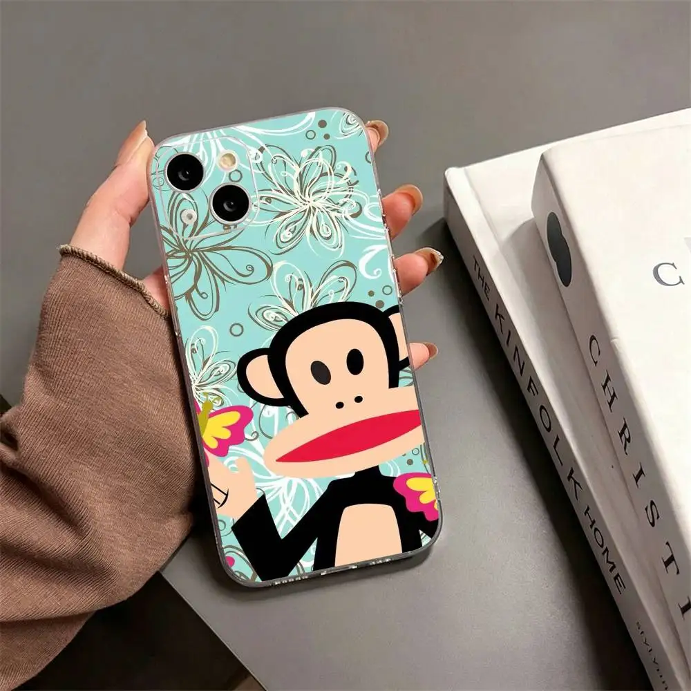 Фото Модный прозрачный мягкий чехол CUTE Paul Frank для iPhone 17, 16, 15, 14, 13, 12, 11 Plus, Pro Max №5