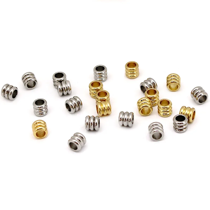 20 шт. свободные бусины-разделители из нержавеющей стали с большим отверстием 3/4/5/6