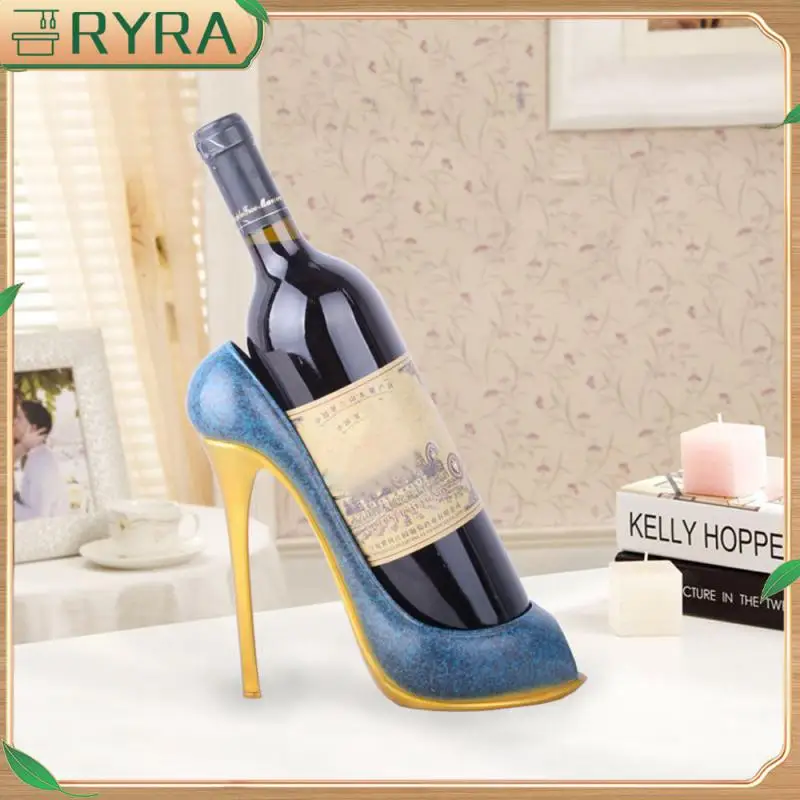 High Heel Shoe Wine Rack Wine Bottle Holder Stylish Rack Gift Basket Accessory Home Kitchen Bar Tools Red Wine Storage Holder