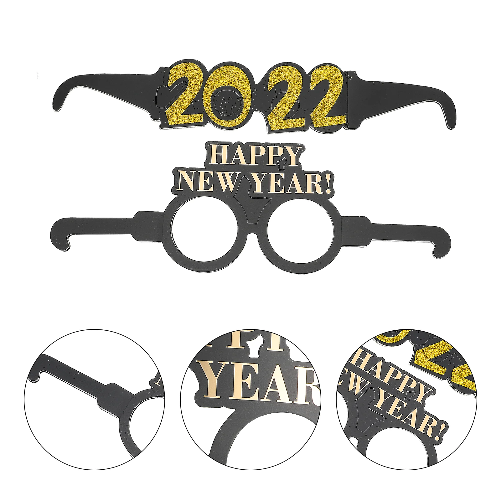 

12pcs New Year 2022 Eyeglasses Photo Props New Year Ornaments Funny Party Glasses Masks