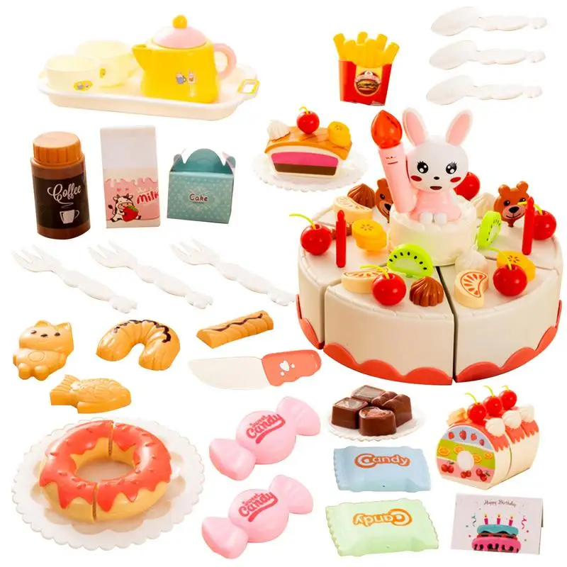 

Интерактивная игрушка для ролевых игр для детей, торт на день рождения, детский чай, искусственная игрушка, Пончик «сделай сам», модель мороженого, подарок для девочек